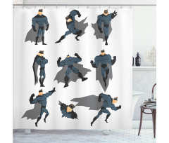 Superpowered Hero Shower Curtain