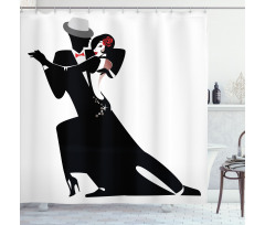 Romantic Dance Partners Shower Curtain