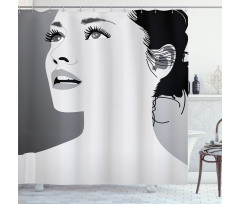 Digital Girl Shower Curtain