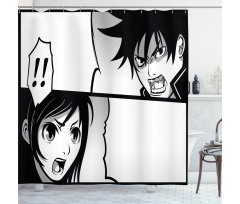 Japanese Cartoon Comic Shower Curtain