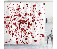 Splashes of Blood Scary Shower Curtain