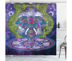 Mandala Out Space Image Shower Curtain