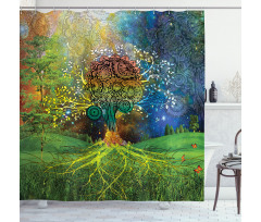Mother Earth Theme Shower Curtain