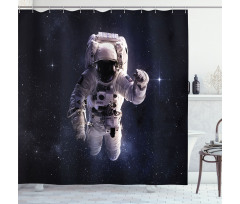 Stardust Nebula Space Shower Curtain