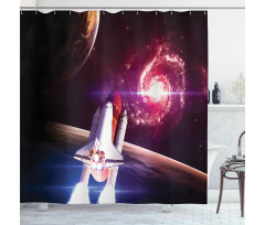 Milky Way Galactic Theme Shower Curtain