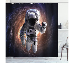 Astronaut in Outer Space Shower Curtain