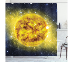 Galaxy Space Panorama Shower Curtain