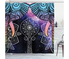 Space Galaxy with Milky Way Shower Curtain