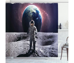 Brace Astronaut Cosmos Shower Curtain