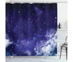Dreamy Night with Stars Shower Curtain