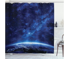 Vibrant Milky Way Stars Shower Curtain