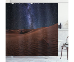 Desert Lunar Life on Mars Shower Curtain