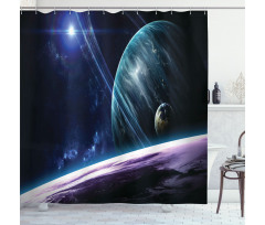Universe with Planets Shower Curtain