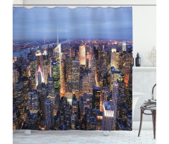 Aerial View of NYC Shower Curtain