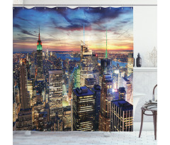 Urban Skyline of NYC Shower Curtain
