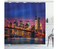 NYC with Neon Shower Curtain