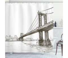 Urban Cityscape of NYC Shower Curtain