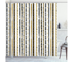 Vertical Lines Rounds Shower Curtain
