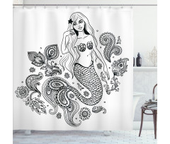 Mermaid in Ocean Shower Curtain