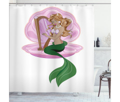 Fairytale Mermaid Art Shower Curtain