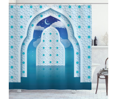 Signs at Night Shower Curtain