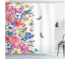 Vivid Floral Nature Shower Curtain