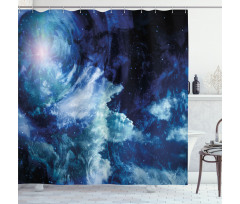 Universe Spiral Galaxy Shower Curtain