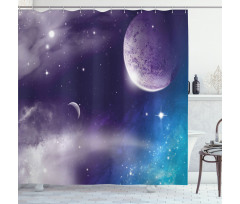 Starry Night Sky Scenery Shower Curtain