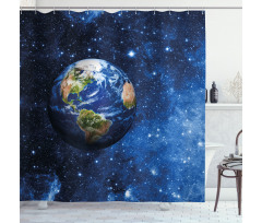Planet Earth Solar System Shower Curtain