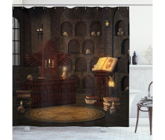 Magicians with Skulls Shower Curtain