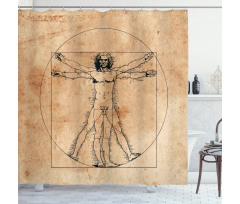 Human Painting Shower Curtain