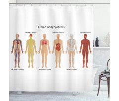 Skeleton System Shower Curtain