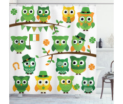 Ir˝sh Owls Shower Curtain