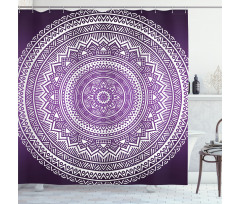 Mandala Floral Boho Shower Curtain
