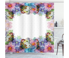 Pastel Tender Butterflies Shower Curtain