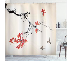 Romantic Spring Theme Shower Curtain