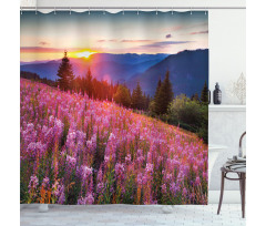 Spring Mountains Floral Shower Curtain