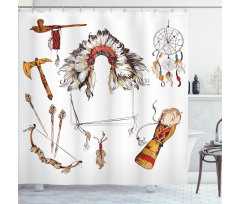 Chef Old Feather Shower Curtain
