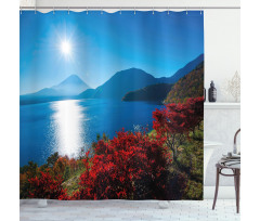 Sunny Autumn Mountain Shower Curtain
