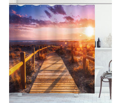 Sunset in Nature Park Shower Curtain