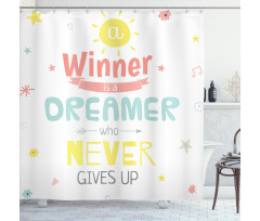 Positive Words Shower Curtain