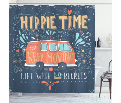 Hippie Words Shower Curtain