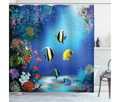 Ocean Coral Reefs Tropic Shower Curtain