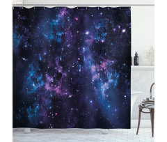 Mystical Sky with Star Shower Curtain