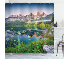 Austrian Alps Mountain Shower Curtain