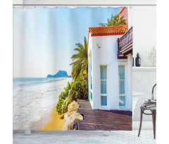 Home Porch View Moroccan Shower Curtain