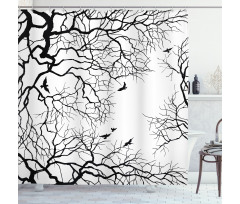 Twiggy Tree Branches Shower Curtain