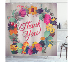Thank You Words Ceramic Shower Curtain