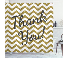 Thank You Words ZigZag Shower Curtain