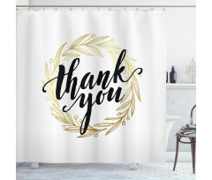 Thank You Words Leaves Shower Curtain